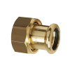 Sanha schroef koppeling, Purapress, brons, pers x bi.dr., vlakke dichting, epdm, Kiwa, 22 mm x ¾" 