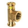 Sanha schroef T-stuk 90°, gas, Press, koper, 2x pers/1x bi.dr., hnbr, Gastec QA, 22 mm x ½" x22 mm 