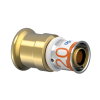 Uponor overgangs koppeling, S-Press PLUS, messing, 2x pers, Kiwa, 20 x 22 (cu) mm 