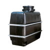 Carat S regenwatertank, 1700 liter, 173 x 81,5 x 166 cm, bovengronds in de kelder, incl. staalband 
