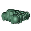 Garantia Li-Lo regenwatertank, 3000 liter, 245 x 210 x 105 cm, ondergronds