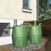 Garantia Herkules regenwatertank, 3200 liter, Ø 135 cm, h = 273 cm, ondergronds, set à 2 stuks 