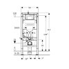 Geberit Duofix inbouwreservoir, dubbele spoeling, incl. wandanker en geluidsisolatieset 