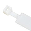 SapiSelco Kabelbinder mit Label, 35 x 13 mm, transp., l = 200 mm, b = 4,8 mm, Beutel &agrave; 100 Stk. 