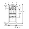 Geberit Duofix urinoir inbouwframe, universeel, voor urinoirstuursysteem Basic, bouwhoogte 1300 mm 