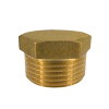 Stop, messing, 1x buitendraad, 1/8" 