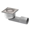 Aquaberg Blücher Compact afvoerput met rvs rand & rooster, rvs304, niet verstelb, 97x97mm,oa/za,3kN