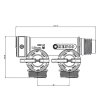 Henco Pro-Flow Manifold verdeler, 2x euroconus, type VKEK-V-2P, zwart 