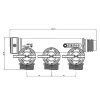 Henco Pro-Flow Manifold verdeler, 3x euroconus, type VKEK-V-3P, zwart 