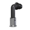 Henco knie 90&deg; voor Pro-Flow Manifold verdeler, pers x euroconus, toevoer onder, 20 mm, zwart 
