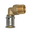 Ke Kelit Kelox Ultrax draadknie 90&deg;, messing, rvs, pers x buitendraad, 16 x 15 mm 