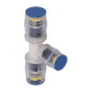 Ke Kelit Kelox Protec Clix T-stuk 90&deg;, ppsu, pa, 3x steek, 16 x 16 x 16 mm 
