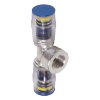 Ke kelit Kelox Protec Clix schroef T-stuk 90&deg;, messing, pa, 2x steek / 1x bi.dr., 25 mm x &frac12;" x 25 mm 