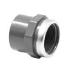 Comer schroefstuk, pvc-u, rvs, inwendig lijm x binnendraad, met versterkingsring, 20 mm x ½"