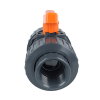 Comer kogelkraan, pvc-u, 2x binnendraad / 2x wartel, oranje hendel, epdm, 16 bar, &frac12;" 