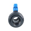 Comer kogelkraan, pvc-u, 2x inwendig lijm / 1x wartel, blauwe hendel, epdm, 16 bar, 16 mm 