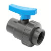 Comer kogelkraan, pvc-u, 2x binnendraad / 1x wartel, blauwe hendel, epdm, 16 bar, ½"