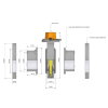 Comer kraagbus met vlinderklep, pvc-u, 1x inwendig lijm, 16 bar, 125 mm 
