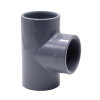 Comer schroef T-stuk 90°, pvc-u, 2x inwendig lijm / 1x binnendraad, 16 mm x 3/8" x 16 mm