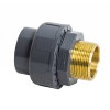 Comer 3-delige koppeling, pvc-u / messing, inwendig lijm x buitendraad, 20 mm x &frac12;" 