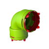 Ubbink Air Excellent bocht 90°, type AE48c, groen, 90 mm, set