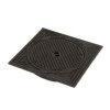 Putafdekking, gietijzer, voor ronde onderbak 315 mm, 395 x 395 mm 