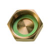 Sanha Purafit eindkap, brons, 1x binnendraad, ½", vlakke dichting