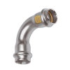 Sanha NiroSan Gas bocht 90°, rvs 316L, 2x pers, 22 mm