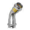 Sanha NiroSan Gas bocht 45°, rvs 316L, 2x pers, 22 mm