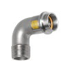 Sanha NiroSan Gas draadknie 90&deg;, rvs 316L, pers x buitendraad, 22 mm x &frac34;" 