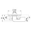Aquaberg Bl&uuml;cher Compact afvoerput, rvs, oa/za, 147x147mm, 50mm, reukslot 30mm, zonder vergrendeling 