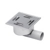 Aquaberg Bl&uuml;cher Compact afvoerput, rvs, oa/za, 147x147mm, 50mm, reukslot 50mm, zonder vergrendeling 