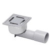 Aquaberg Bl&uuml;cher Compact afvoerput, rvs,oa/za, 97x97mm, 40/50mm, reukslot 25mm, zonder vergrendeling 