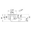 Aquaberg Bl&uuml;cher Compact afvoerput, rvs,oa/za, 97x97mm, 40/50mm, reukslot 25mm, zonder vergrendeling 