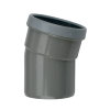 Wavin Wafix bocht 15°, pvc, manchet x spie, grijs, KOMO, SN4, 125 mm 