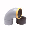 Wavin Wafix betoninlaat 90°, pvc, 1x manchet, KOMO, SN8, 125 mm, S/SP 