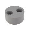 Nicoll verloopring, pvc, excentrisch, uitwendig x 2x inwendig lijm, grijs, KOMO, 125 x 40/40 mm 