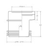 Wisa afvoermanchet, nr. 7, voor closet, sprong 12,5 mm, l = 120 mm, Ø 100/110 mm, wit 