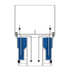 Airfit trechtersifon, spie x verjongd spie, wit, 50/110/125 x 110 mm 