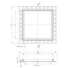 Bodenablauf, Edelstahl 304, für Umbauten/Sanierungen, nicht höhenverstellbar, 150 x 150 mm 