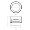 Stankafsluiter voor sifon/afvoerput, ppc, 200 x 200 mm 