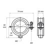 Walraven BISMAT Flash snelsluit beugel, staal, ev, M8, voor metalen buis, d = 40 - 43 mm 