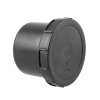 Dyka Solydo EasyFit eindstuk met schroefkap, pp, zwart, 1x spie, 110 mm 