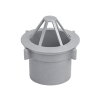 Rawinso gootuitloop met wartel voor bakgoot, polyester, grijs, uitloop 100 mm 
