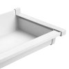 Rawinso eindstuk voor bakgoot, pp, links, lichtgrijs, RAL 7035, 170 mm 