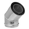 Dinak Diflux pellets, rookgasafvoerbocht 45°, type 040, 80/125 mm 