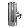 Dinak Diflux pellets, rookgasafvoer T-stuk 90°, met inspectieluik, type 528, 80/125 mm 