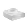 Nedco overgangsstuk 90° voor keukenventilatie, pvc, mof x spie, haaks, Ø 125 mm / 204 x 60 mm, v 
