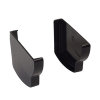 Nicoll Techtan Ovation Endstück für Rinnenauslauf, PVC, links, schwarz, RAL 9011, 125 mm