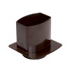 Nicoll Techtan Ovation hwa overgangsstuk, pvc, met grondplaat, inw lijm x spie, bruin, 105 x 76mm 